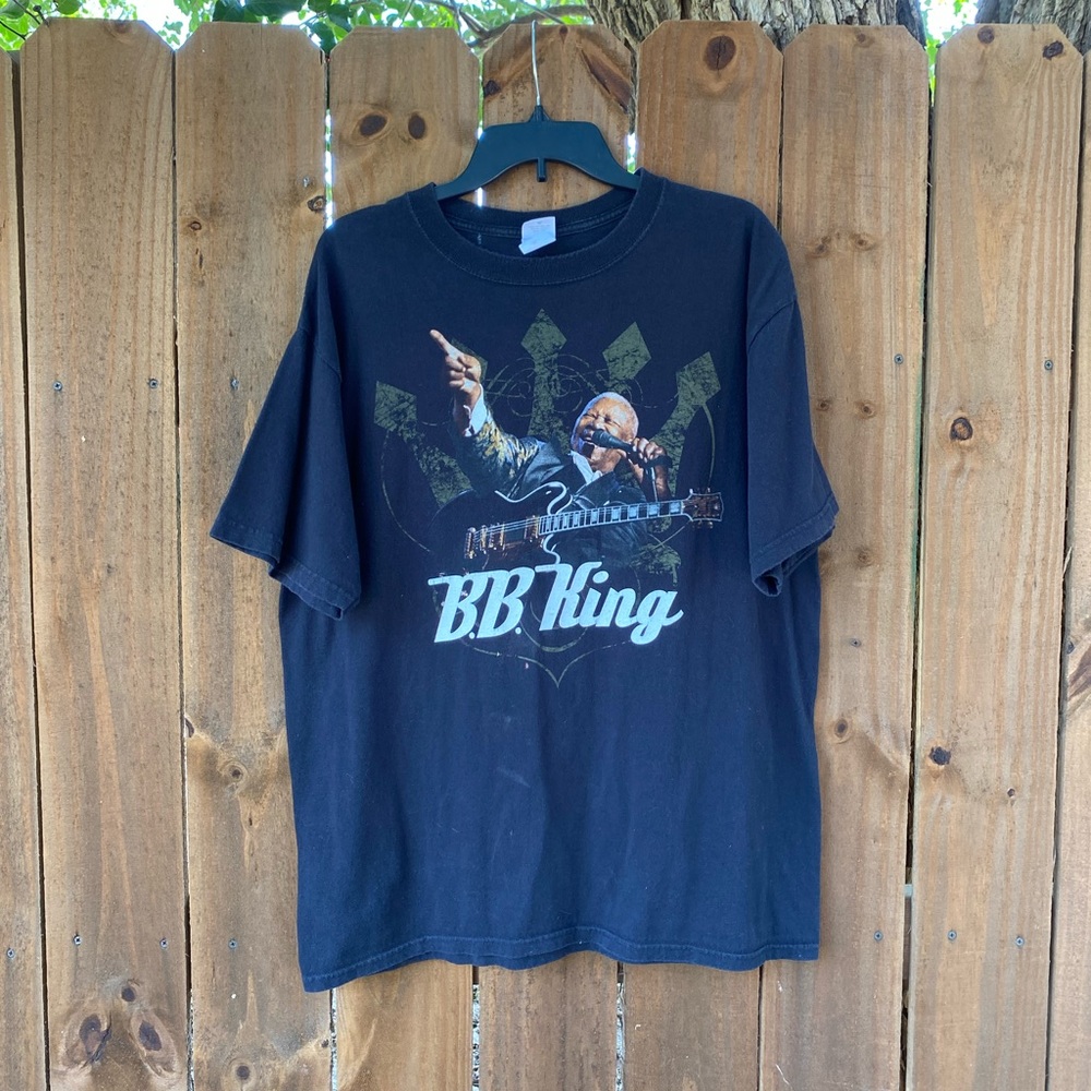 Vintage 00s  BB King Live tour 2008 concert T-shirt Size XL By Anvil tag